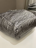 Chanel Camilla Graphic Embossed Bag Silver Patent