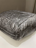 Chanel Camilla Graphic Embossed Bag Silver Patent