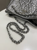 Chanel Camilla Graphic Embossed Bag Silver Patent