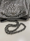 Chanel Camilla Graphic Embossed Bag Silver Patent