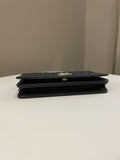 Chanel Quilted Boy Wallet On Chain Black Caviar