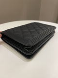 Chanel Quilted Boy Wallet On Chain Black Caviar