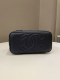 Chanel Quilted Mini Vanity Rectangular Top Handle Midnight Lambskin