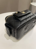 Chanel Polly Pocket Multi Pocket Vanity Case Bag Black Caviar