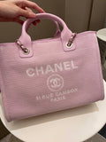 Chanel 22B Deauville Shopper Tote Sweet Pink