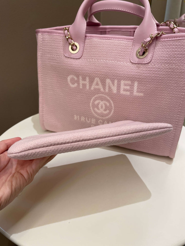 Chanel 22B Deauville Shopper Tote Sweet Pink