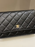 Chanel Classic Quilted Wallet on Chain Black Caviar