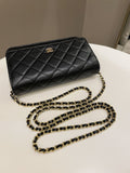 Chanel Classic Quilted Wallet on Chain Black Caviar