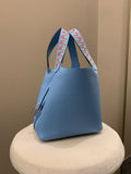 Hermes Picotin Tressage 18 Blue Nord Epsom