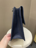 Chanel Quilted Large Shopper Tote Blue Grainy Goatskin
