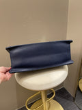 Chanel Quilted Large Shopper Tote Blue Grainy Goatskin