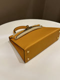 Hermes Mini Kelly 20 Moutarde Chèvre