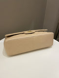 Chanel Classic Quilted Jumbo Single Flap Beige Caviar