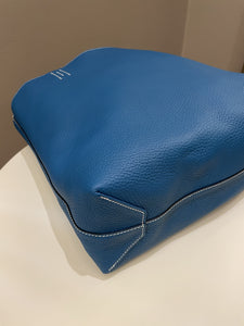 Hermes Double Sens Tote 45 Blue Sapphire / Blue Paradise Clemence