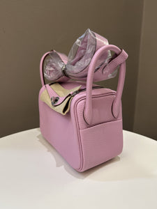 Hermes Mini Lindy Mauve Sylvestre Clemence