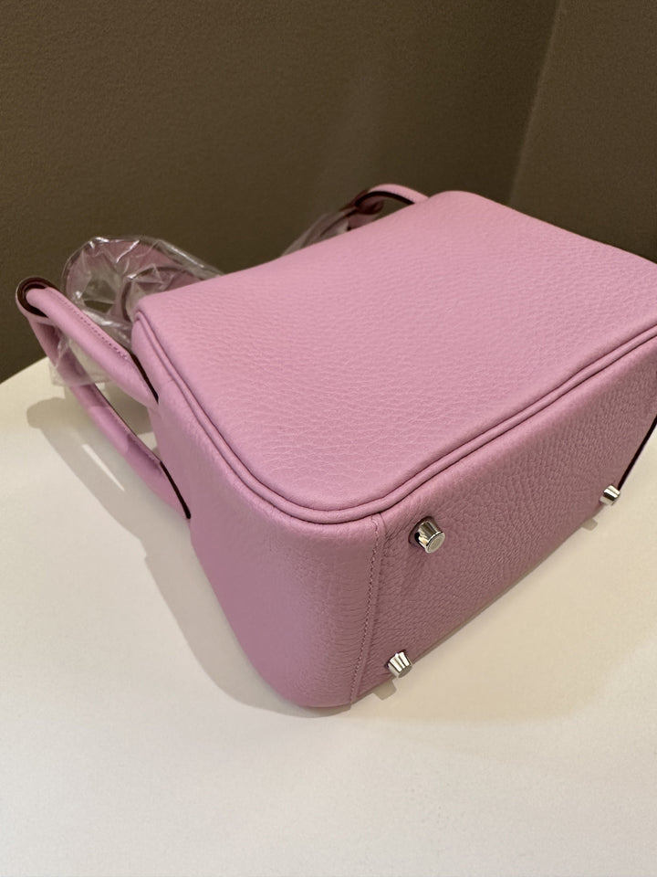 Hermes Mini Lindy Mauve Sylvestre Clemence