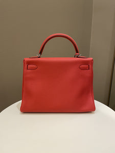 Hermes Kelly Retourne 32 Rouge Pivoine Togo