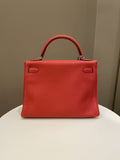 Hermes Kelly Retourne 32 Rouge Pivoine Togo