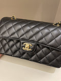 Chanel Classic Quilted Small Double Flap Black Caviar