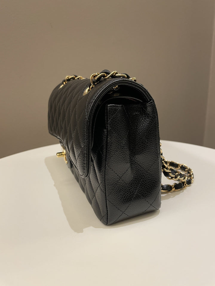 Chanel Classic Quilted Small Double Flap Black Caviar