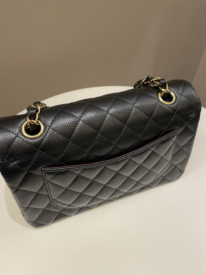 Chanel Classic Quilted Small Double Flap Black Caviar