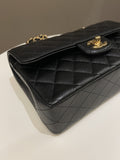 Chanel Classic Quilted Small Double Flap Black Caviar