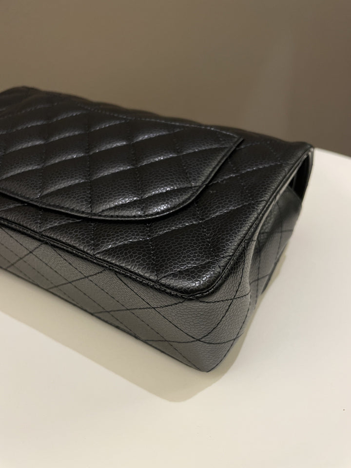 Chanel Classic Quilted Small Double Flap Black Caviar