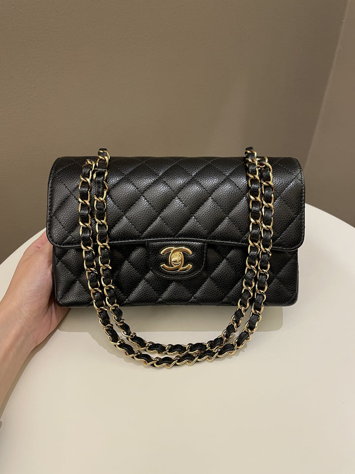 Chanel Classic Quilted Small Double Flap Black Caviar