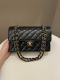 Chanel Classic Quilted Small Double Flap Black Caviar