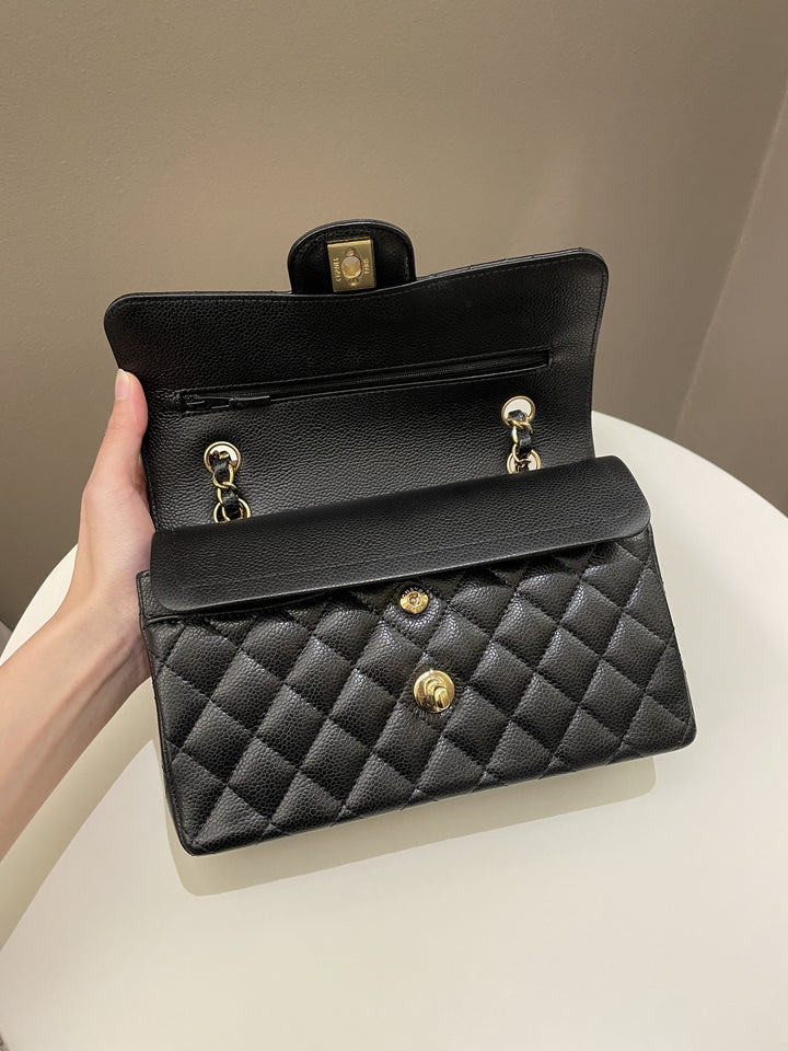 Chanel Classic Quilted Small Double Flap Black Caviar