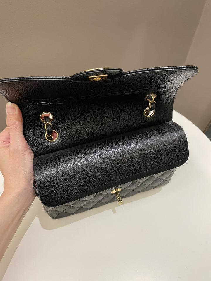 Chanel Classic Quilted Small Double Flap Black Caviar