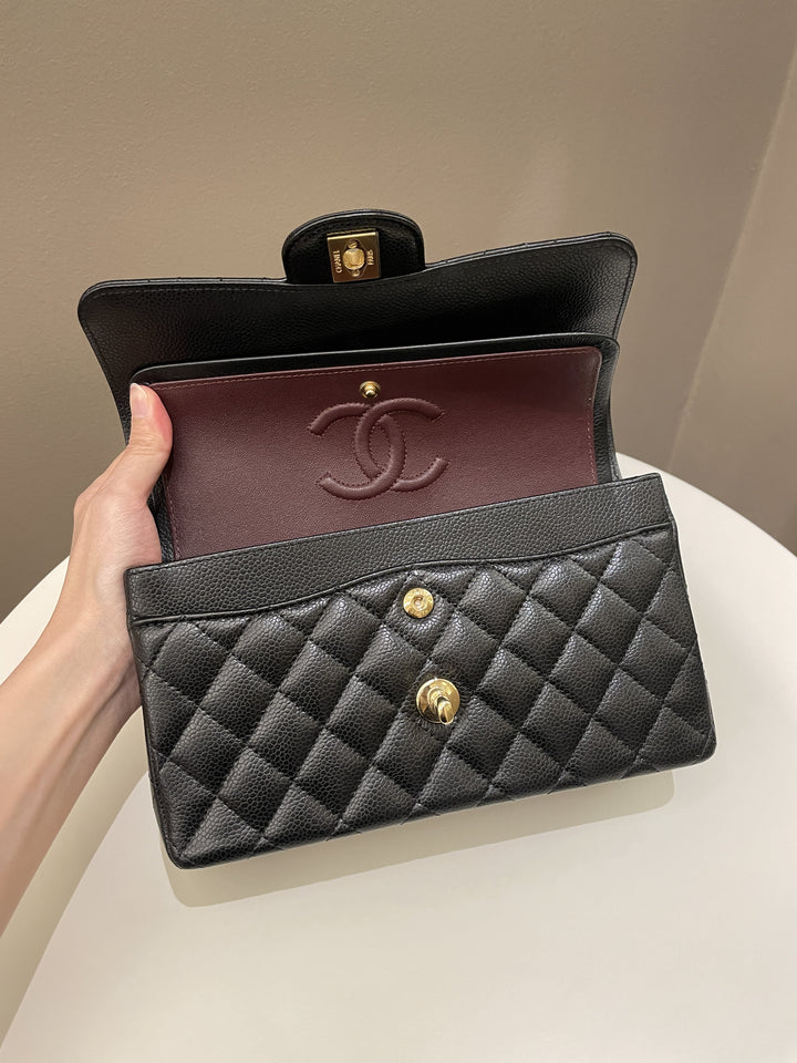 Chanel Classic Quilted Small Double Flap Black Caviar