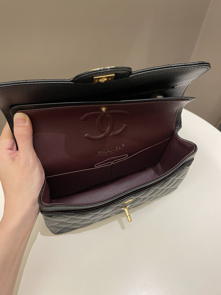 Chanel Classic Quilted Small Double Flap Black Caviar