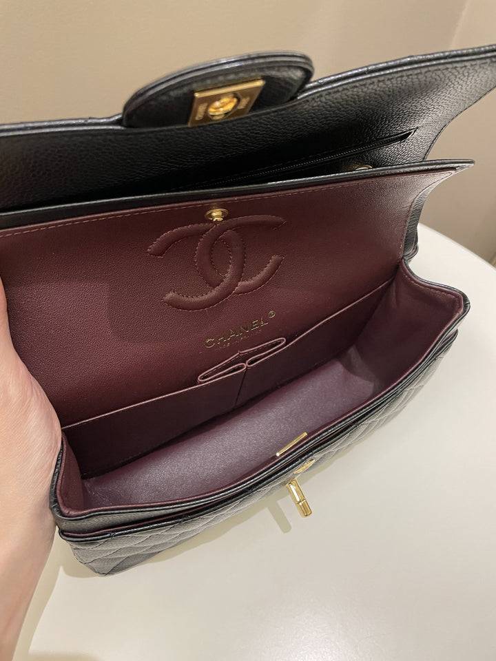Chanel Classic Quilted Small Double Flap Black Caviar
