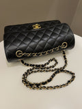 Chanel Classic Quilted Small Double Flap Black Caviar
