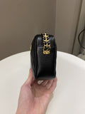 Chanel 22P Quilted Camera Sling Bag Black Caviar