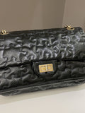 Chanel 2.55 225 Puzzle Reissue Double Flap Dark Blue Patent