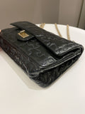 Chanel 2.55 225 Puzzle Reissue Double Flap Dark Blue Patent