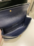 Chanel 2.55 225 Puzzle Reissue Double Flap Dark Blue Patent