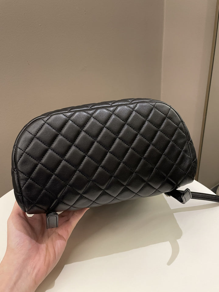 Chanel Quilted Urban Spirit Backpack Black Lambskin