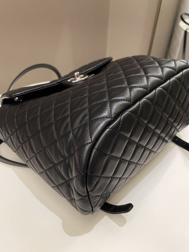 Chanel Quilted Urban Spirit Backpack Black Lambskin
