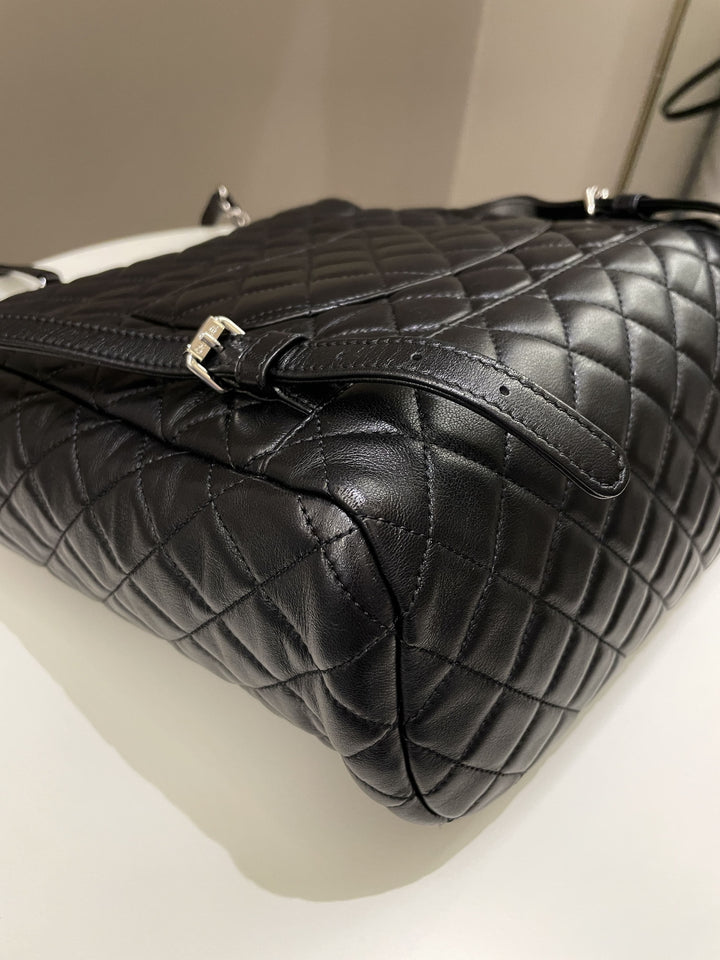 Chanel Quilted Urban Spirit Backpack Black Lambskin