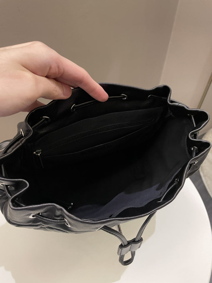 Chanel Quilted Urban Spirit Backpack Black Lambskin