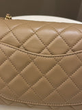 Chanel Pearl Crush Mini Square Dark Beige Lambskin