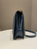 Chanel Quilted Boy Large Blue Age Calfskin