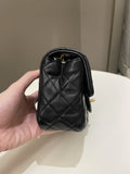 Chanel Pearl Crush Mini Square Black Lambskin