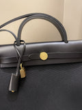 Hermes Herbag Zip 31 Black Canvas