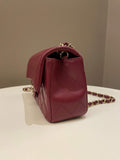 Chanel 22A Quilted Mini Rectangular Burgundy Lambskin
