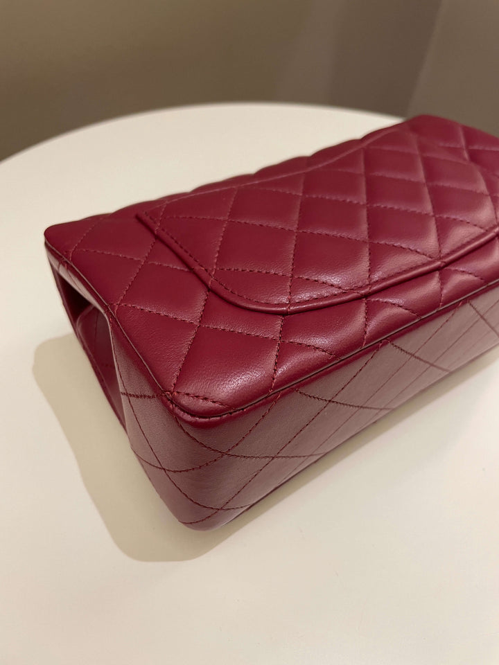 Chanel 22A Quilted Mini Rectangular Burgundy Lambskin