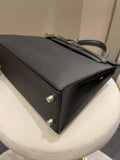 Hermes Kelly Sellier 25 Black Epsom